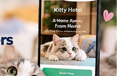 Pet hotel reception and pet care service